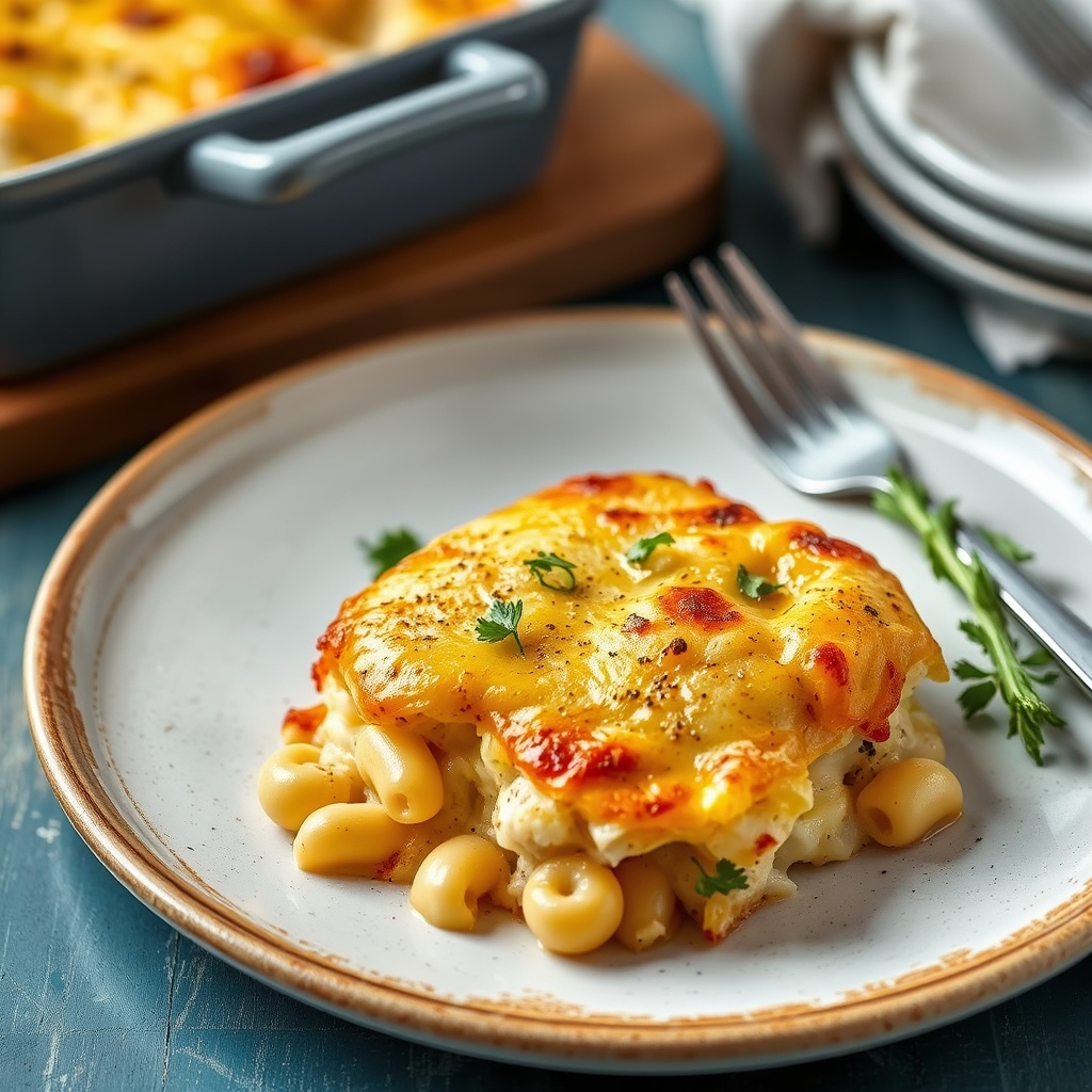 découvrez nos délicieuses recettes de gratins de pâtes au poulet, au saumon et au mac and cheese, faciles à préparer et